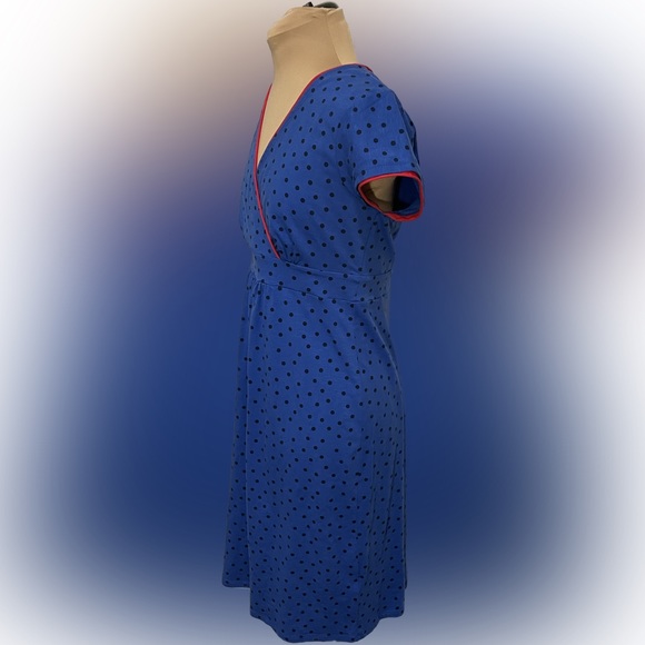 Boden Polka Dot Faux Wrap Dress - Picture 2 of 5
